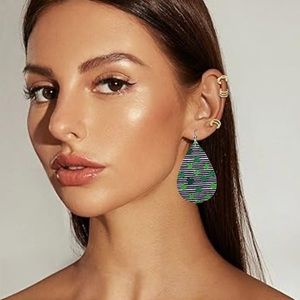 3/$15 St. Patrick’s Day Shamrocks & Stripes Faux Leather Earrings